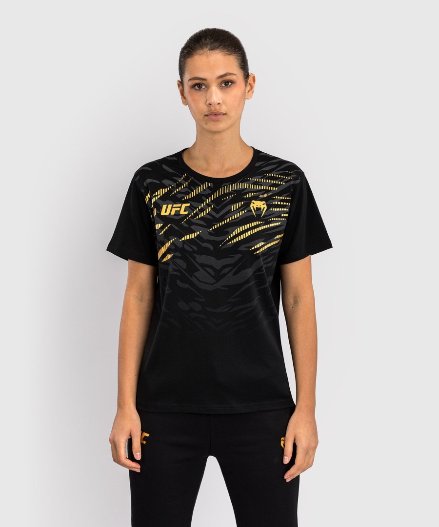 camiseta feminina de manga curta ufc fusion by venum replica - campeã