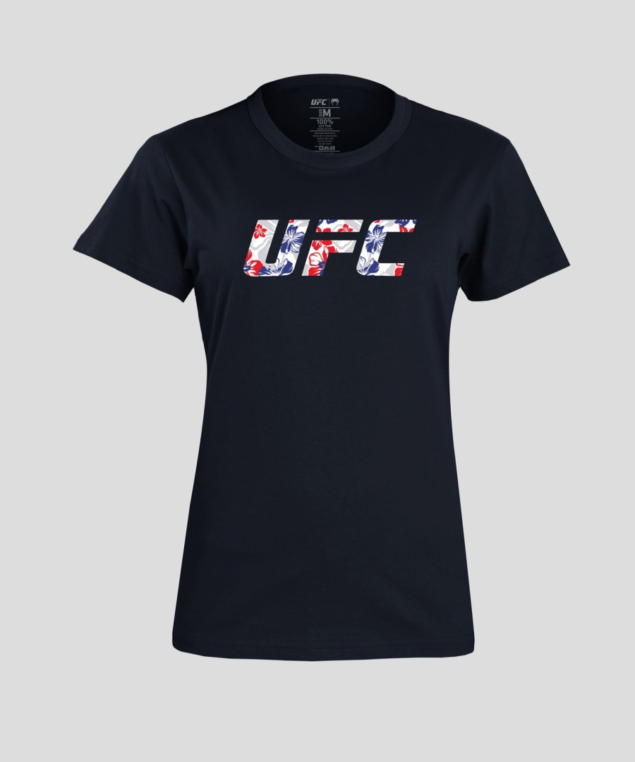 camiseta feminina ufc unrivaled by venum navy max holloway