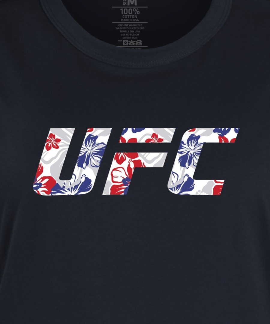 camiseta feminina ufc unrivaled by venum navy max holloway