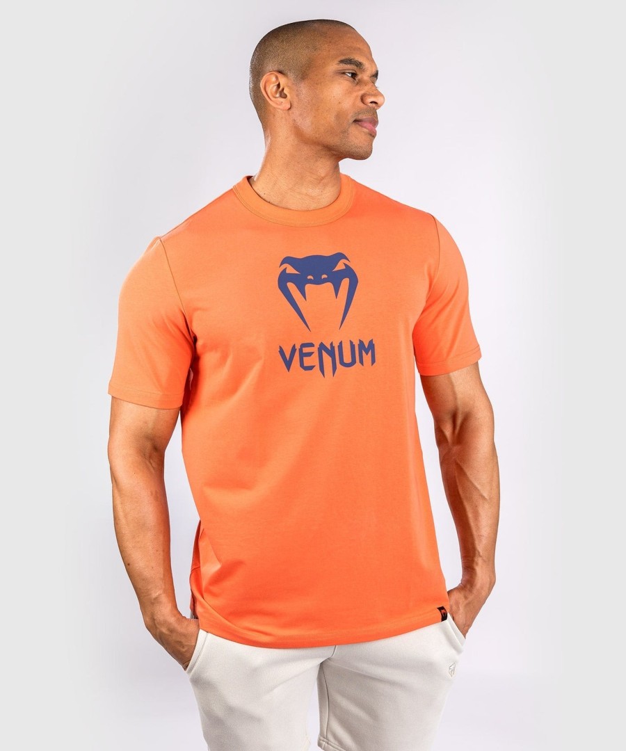 camiseta venum classic - laranjaazul marinho