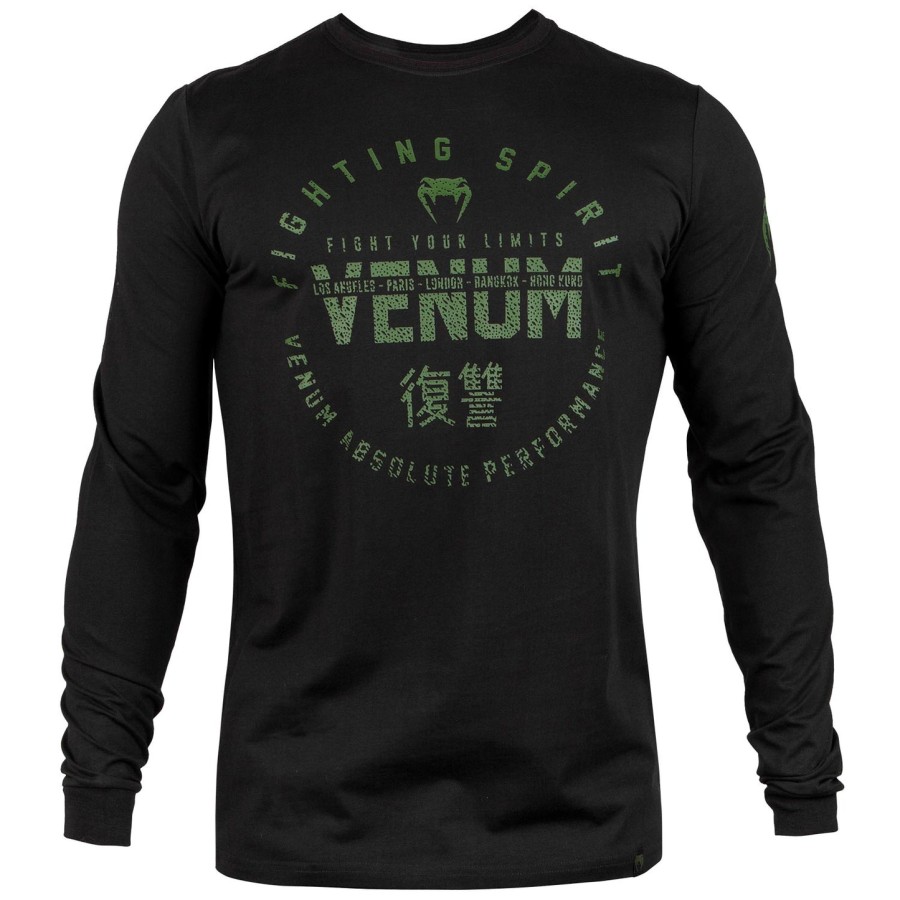 camiseta venum signature - manga longa - pretacáqui - exclusiva