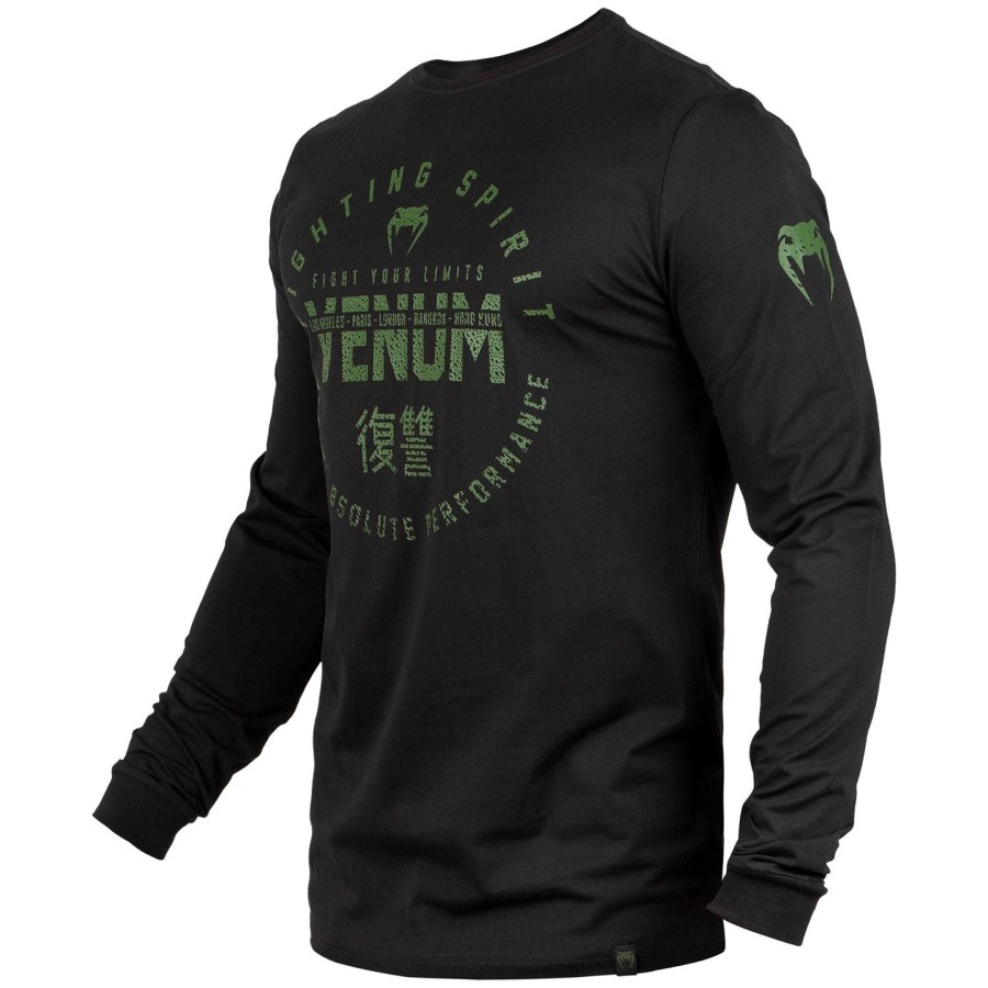 camiseta venum signature - manga longa - pretacáqui - exclusiva