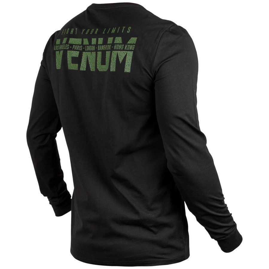 camiseta venum signature - manga longa - pretacáqui - exclusiva