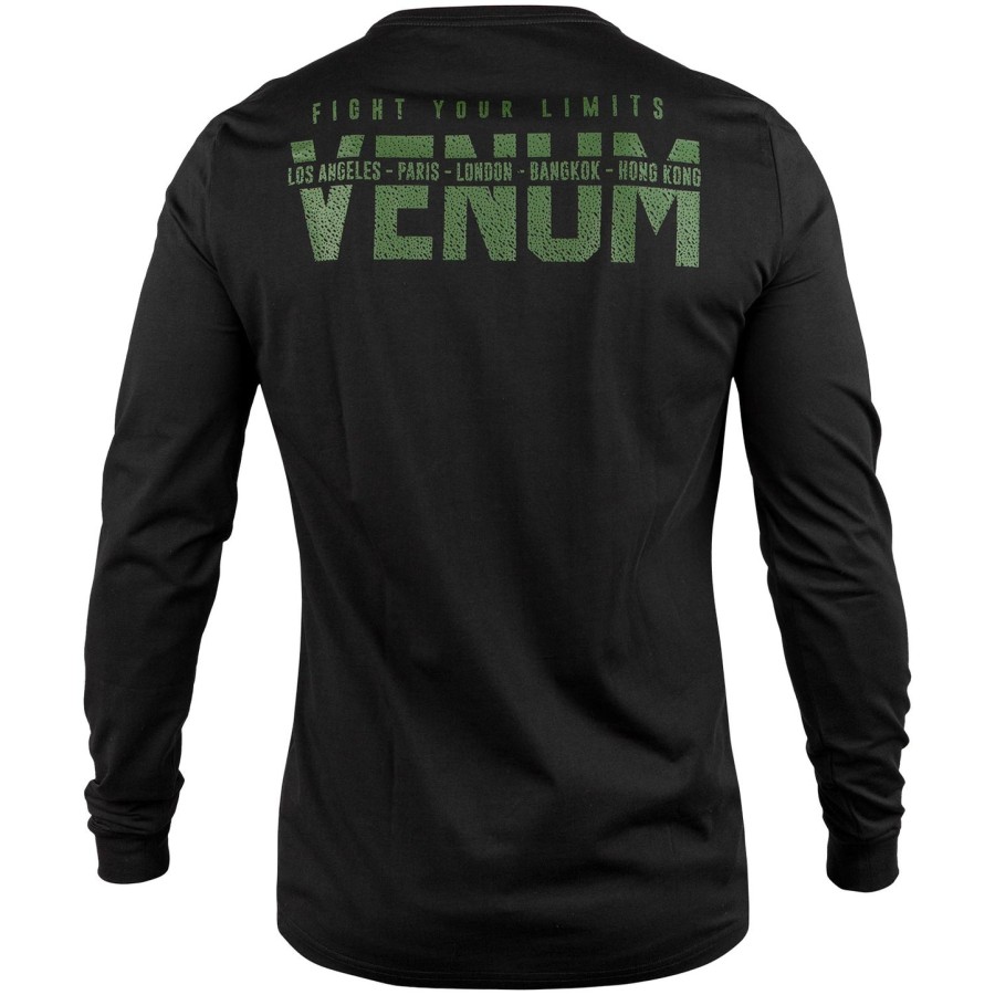camiseta venum signature - manga longa - pretacáqui - exclusiva