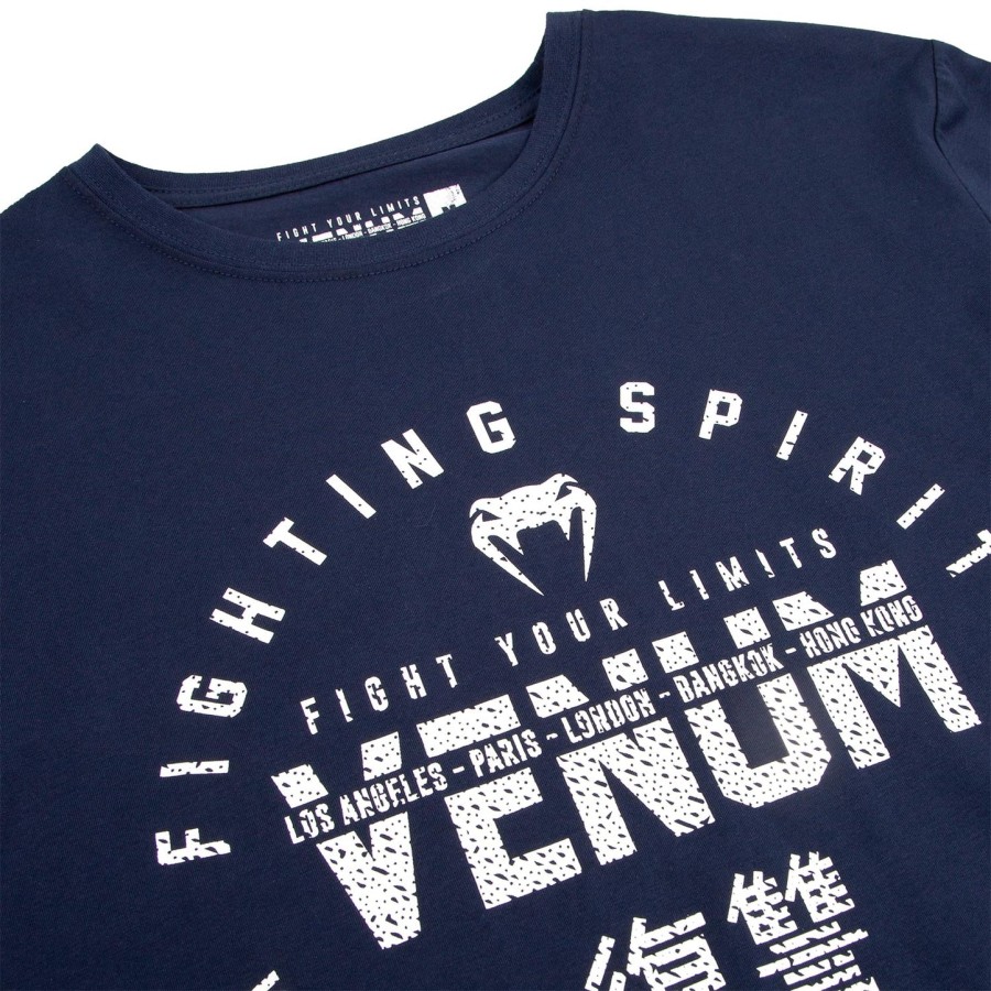 camiseta venum signature - manga longa - azul marinhobranco