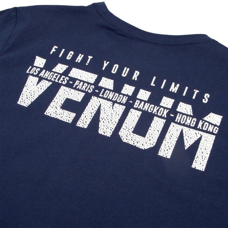 camiseta venum signature - manga longa - azul marinhobranco