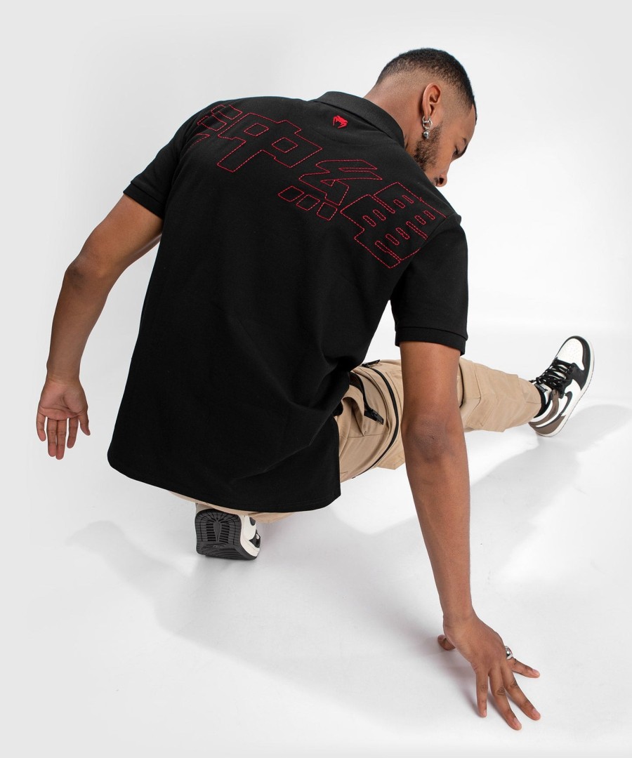 venum okinawa 3.0 polo - pretovermelho