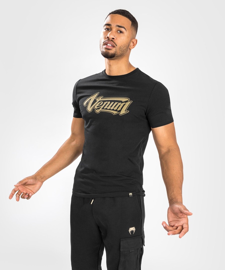 camiseta venum absolute 2.0 - corte ajustado - pretodourado