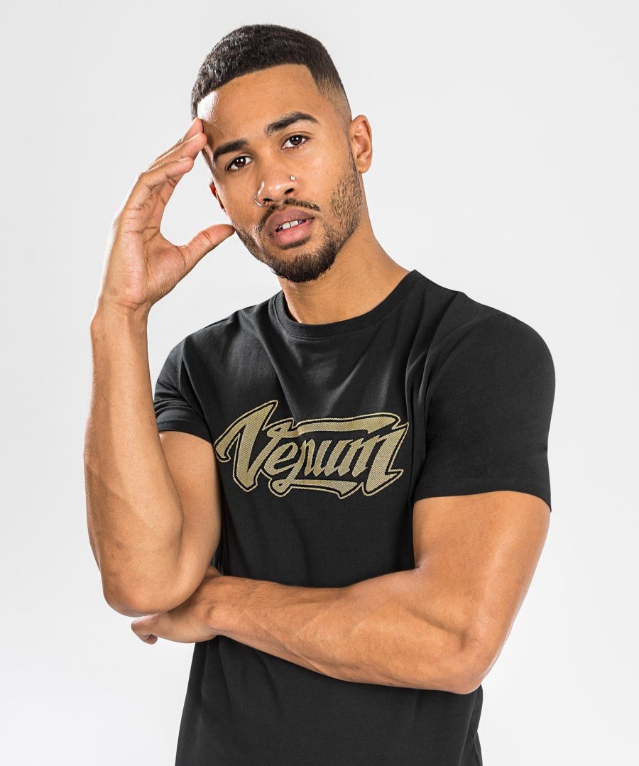 camiseta venum absolute 2.0 - corte ajustado - pretodourado