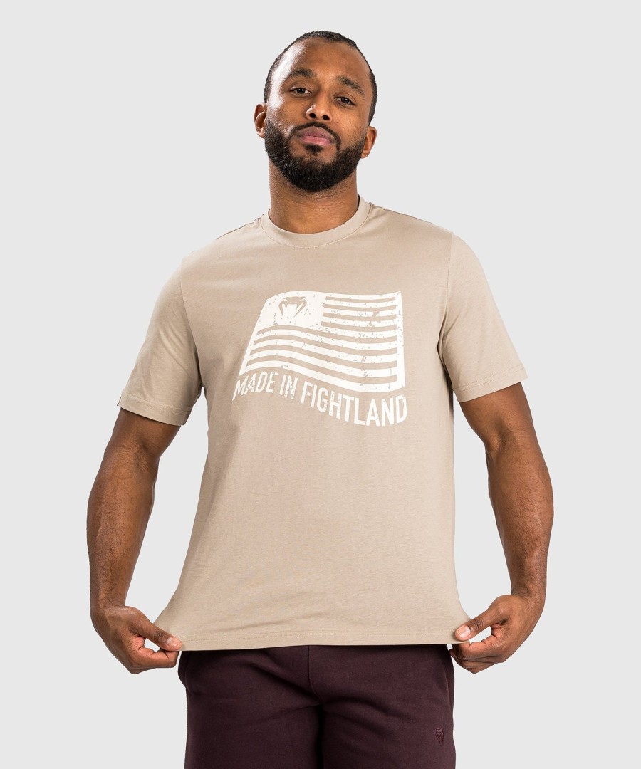 camiseta venum made in fightland - areia