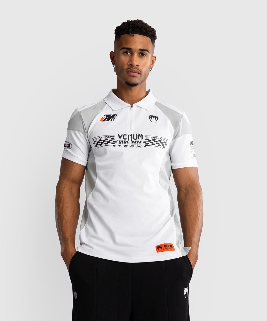 polo de algodão venum motorsport - branco neve