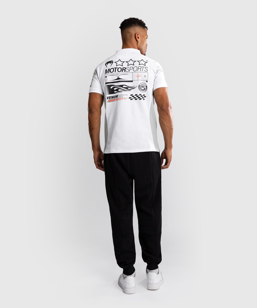 polo de algodão venum motorsport - branco neve