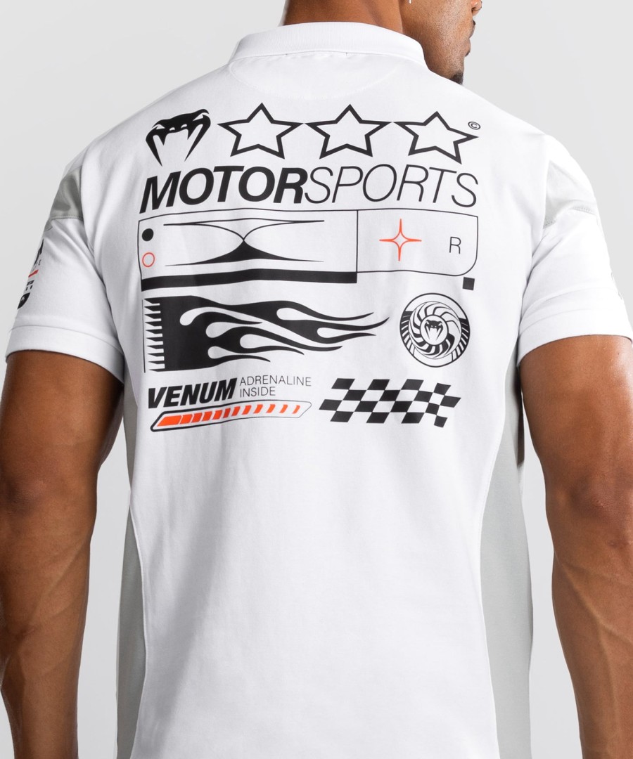 polo de algodão venum motorsport - branco neve