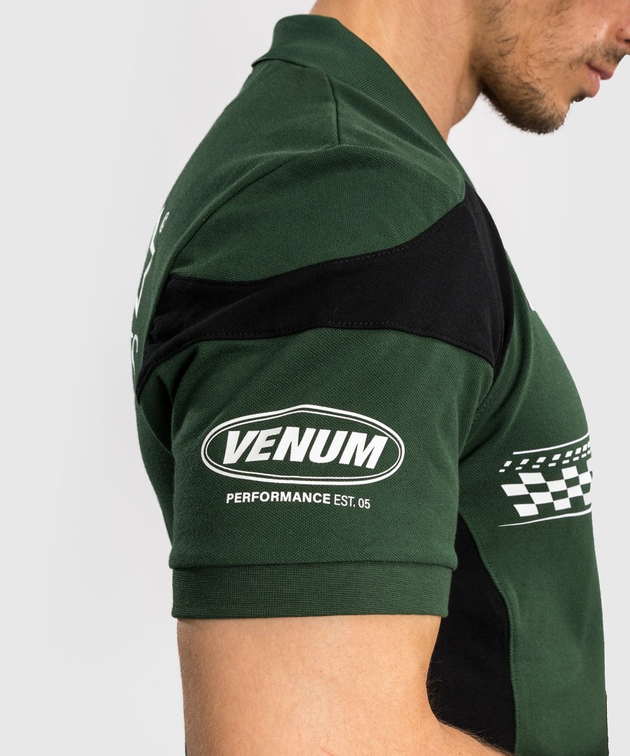 polo de algodão venum motorsport - verde floresta