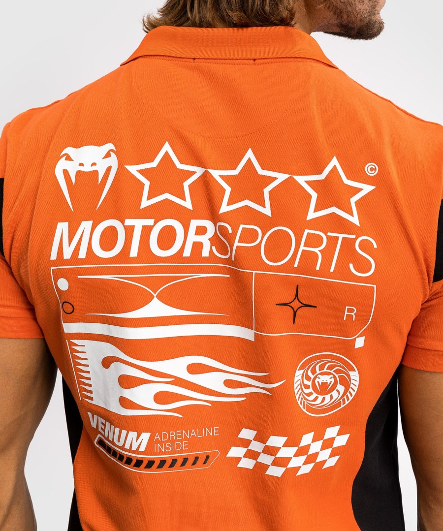 polo de algodão venum motorsport - tangerina