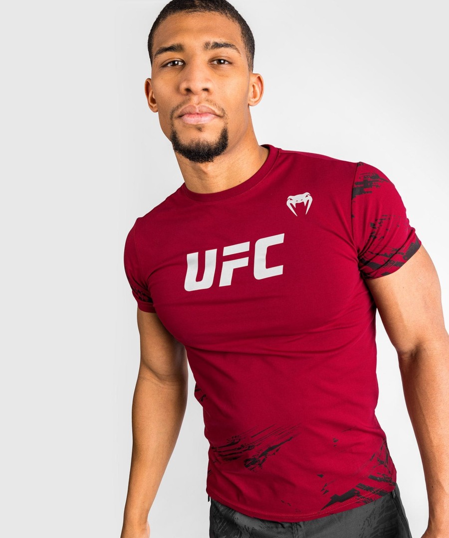 camiseta de manga curta ufc venum authentic fight week masculina 2.0 - vermelha