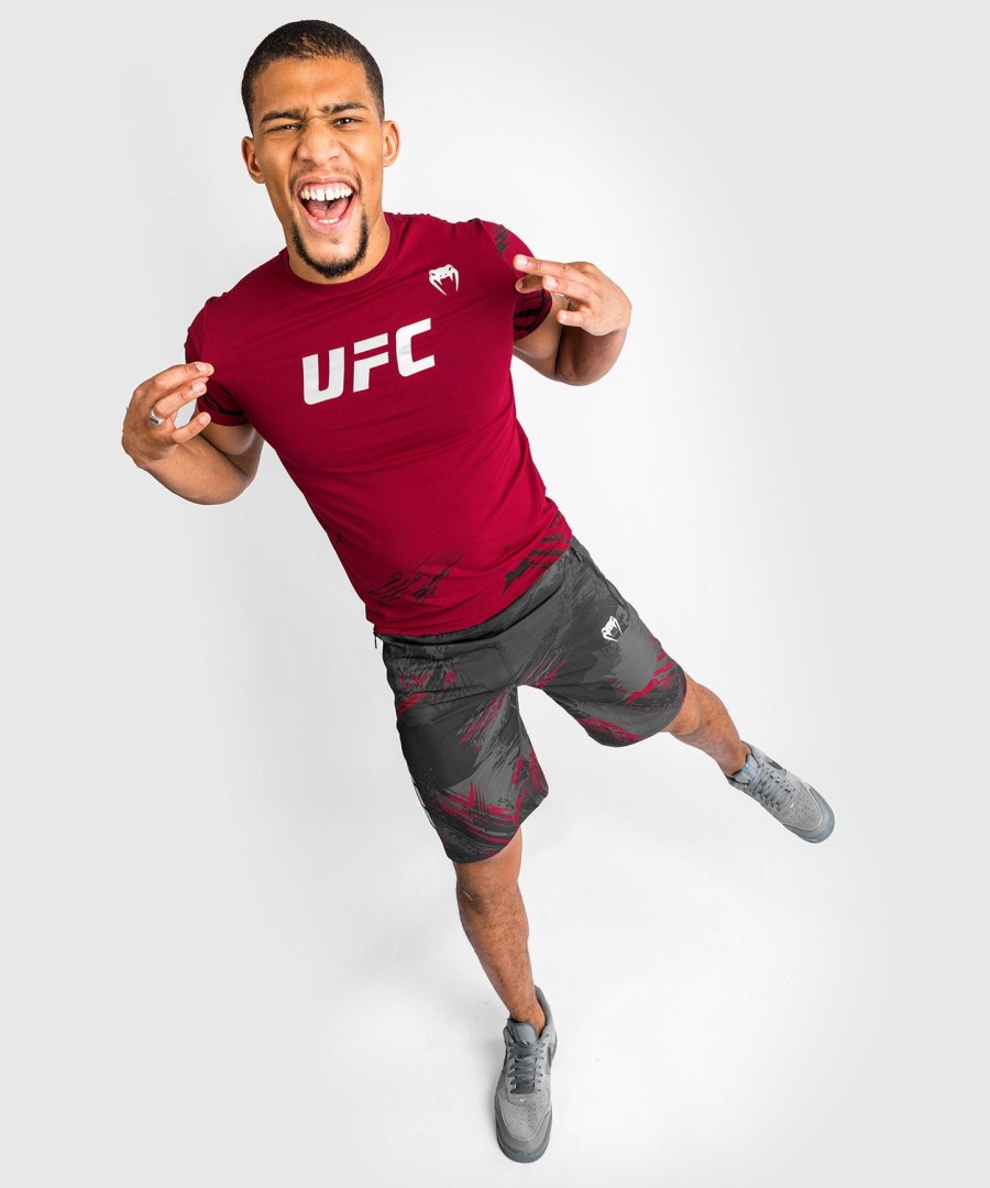 camiseta de manga curta ufc venum authentic fight week masculina 2.0 - vermelha