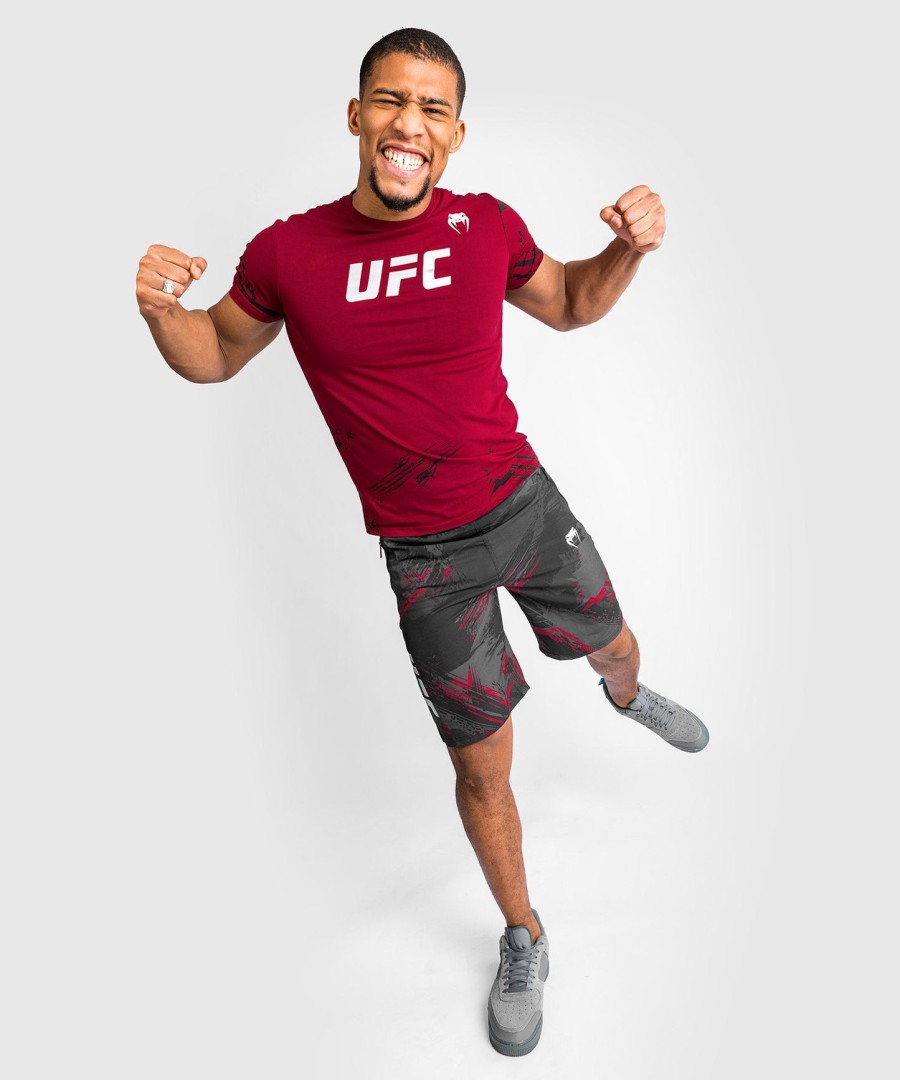 camiseta de manga curta ufc venum authentic fight week masculina 2.0 - vermelha