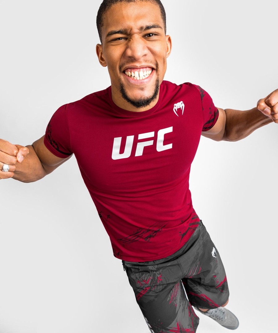 camiseta de manga curta ufc venum authentic fight week masculina 2.0 - vermelha