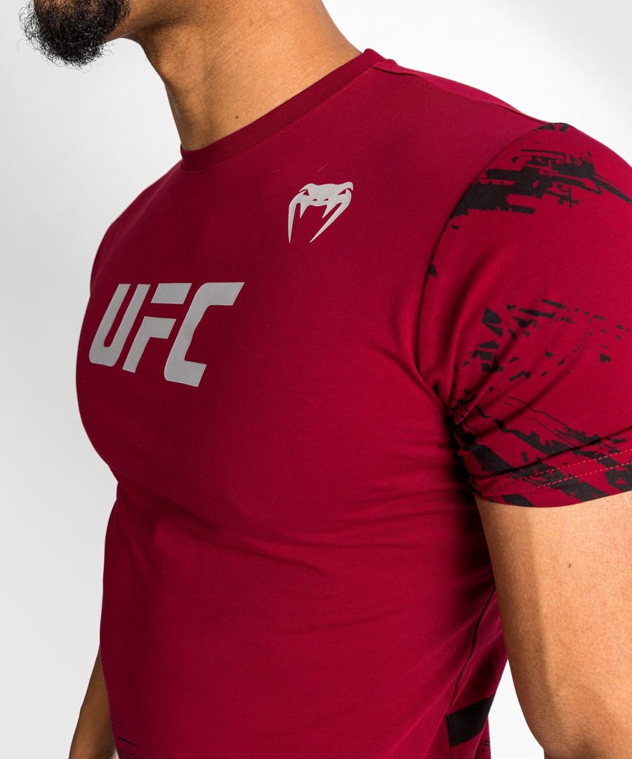 camiseta de manga curta ufc venum authentic fight week masculina 2.0 - vermelha