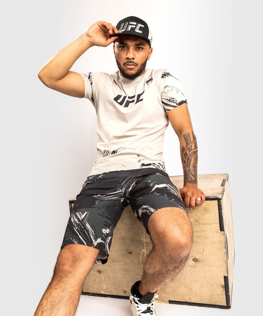 camiseta de manga curta ufc venum authentic fight week masculina 2.0 - areia