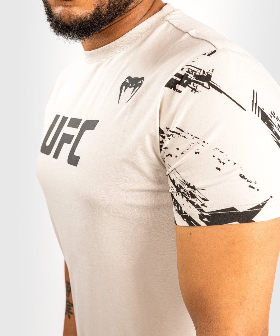 camiseta de manga curta ufc venum authentic fight week masculina 2.0 - areia