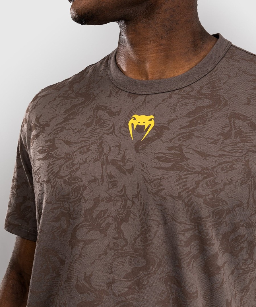 camiseta masculina de manga curta ufc fusion by venum fight week - marrom terra