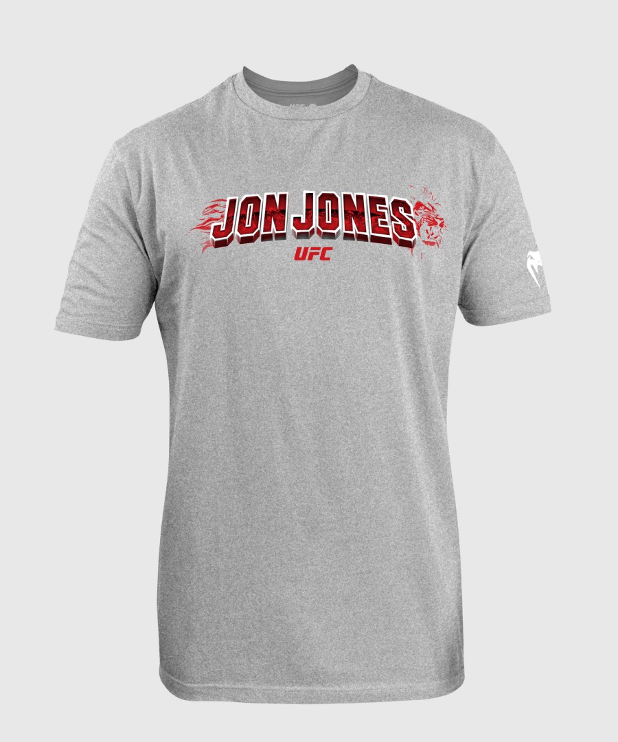 camiseta masculina ufc unrivaled by venum heather grey jon jones
