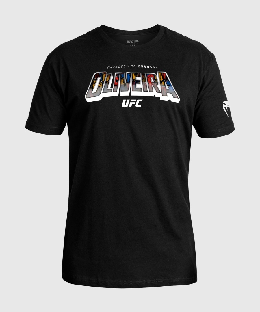 camiseta masculina ufc unrivaled by venum black charles oliveira