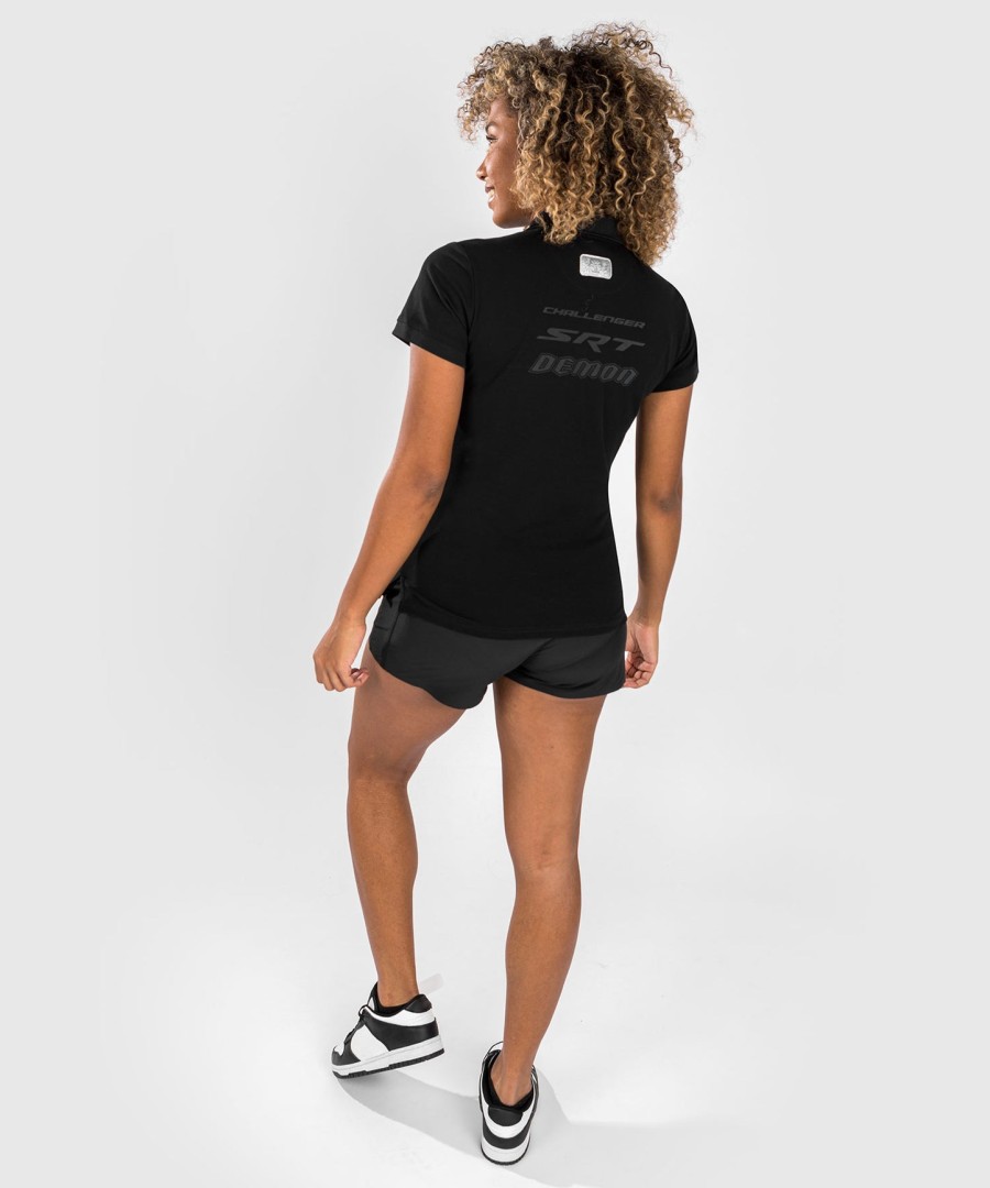 camisa polo feminina venum x dodge demon 170 - preta