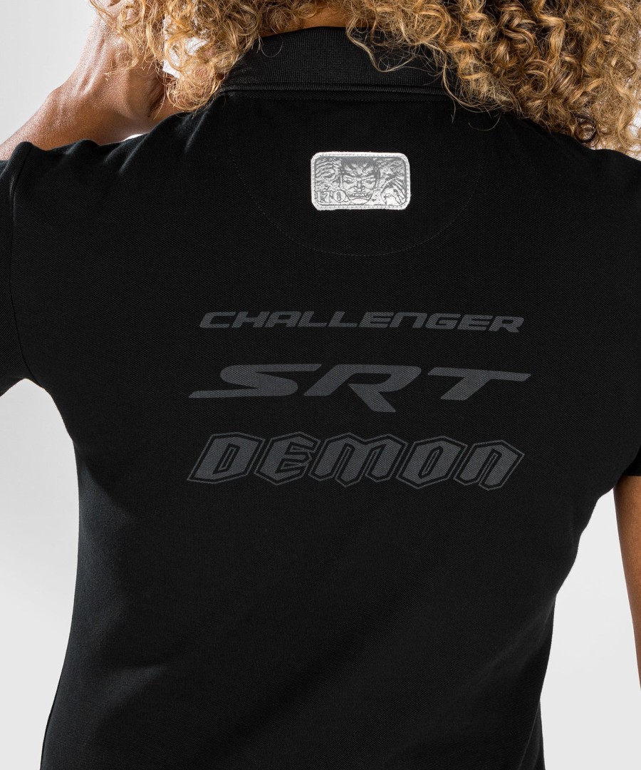 camisa polo feminina venum x dodge demon 170 - preta
