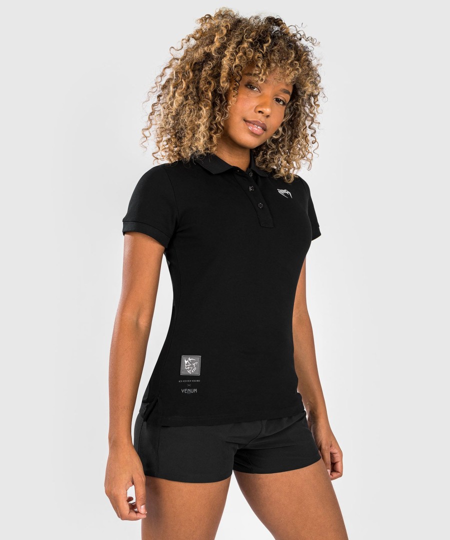 camisa polo feminina venum x dodge demon 170 - preta