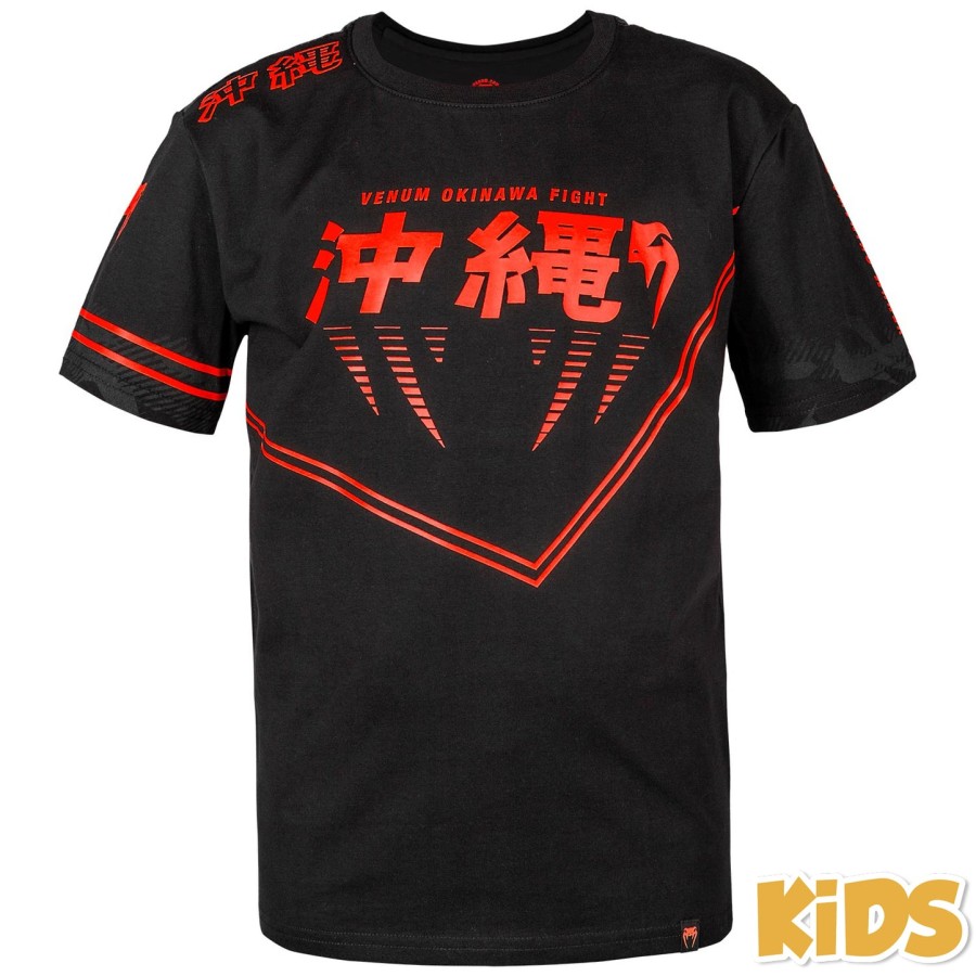 camiseta infantil venum okinawa 2.0 - pretavermelha