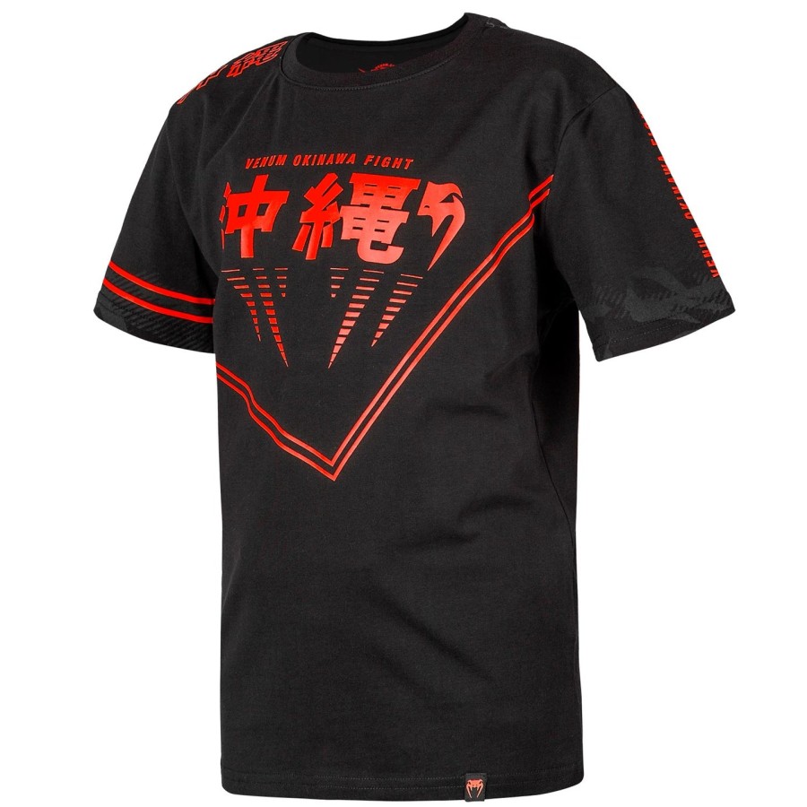 camiseta infantil venum okinawa 2.0 - pretavermelha