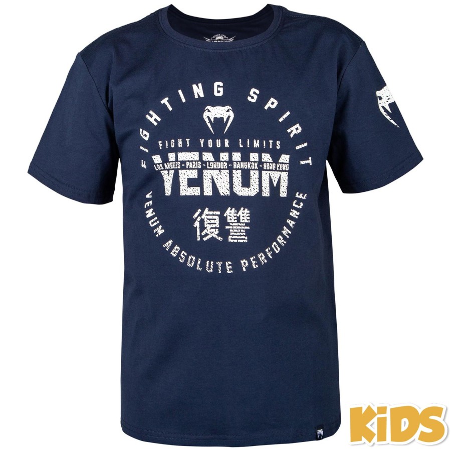 camiseta infantil venum signature - azul marinho