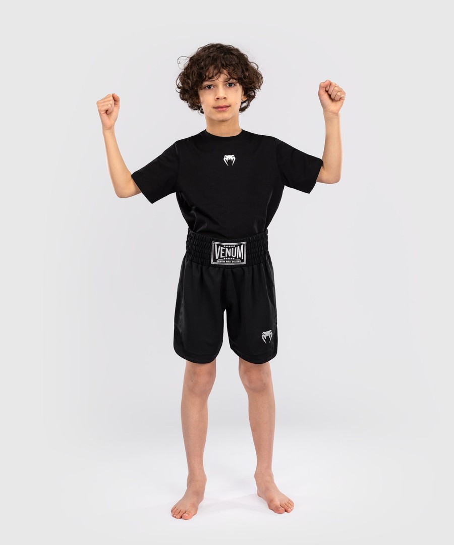 calção de boxe infantil clássico venum - preto