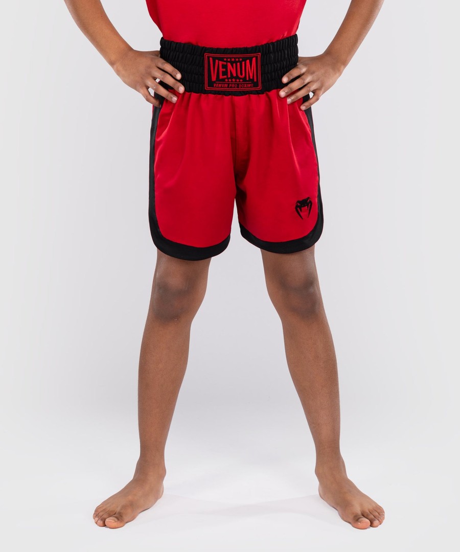 calção de boxe infantil clássico venum - vermelho cereja