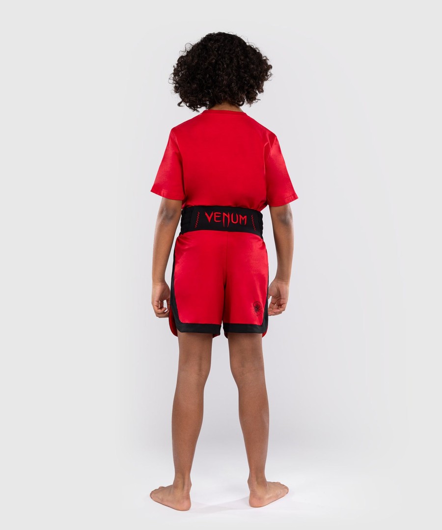calção de boxe infantil clássico venum - vermelho cereja