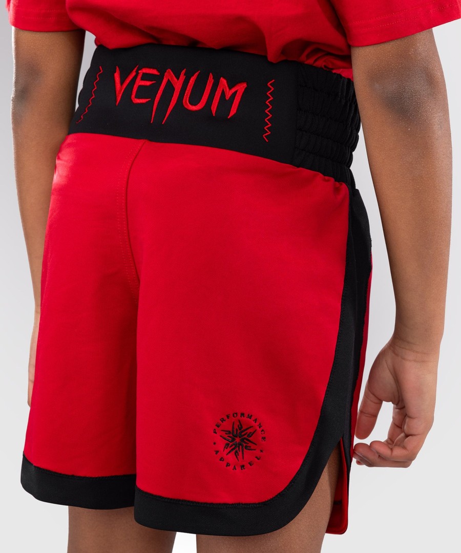 calção de boxe infantil clássico venum - vermelho cereja