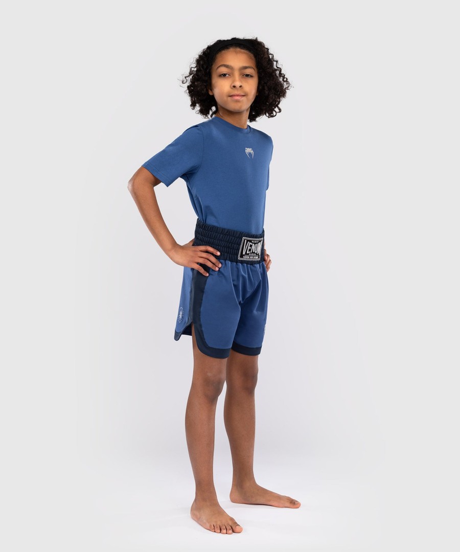 calção de boxe infantil clássico venum - azul royal