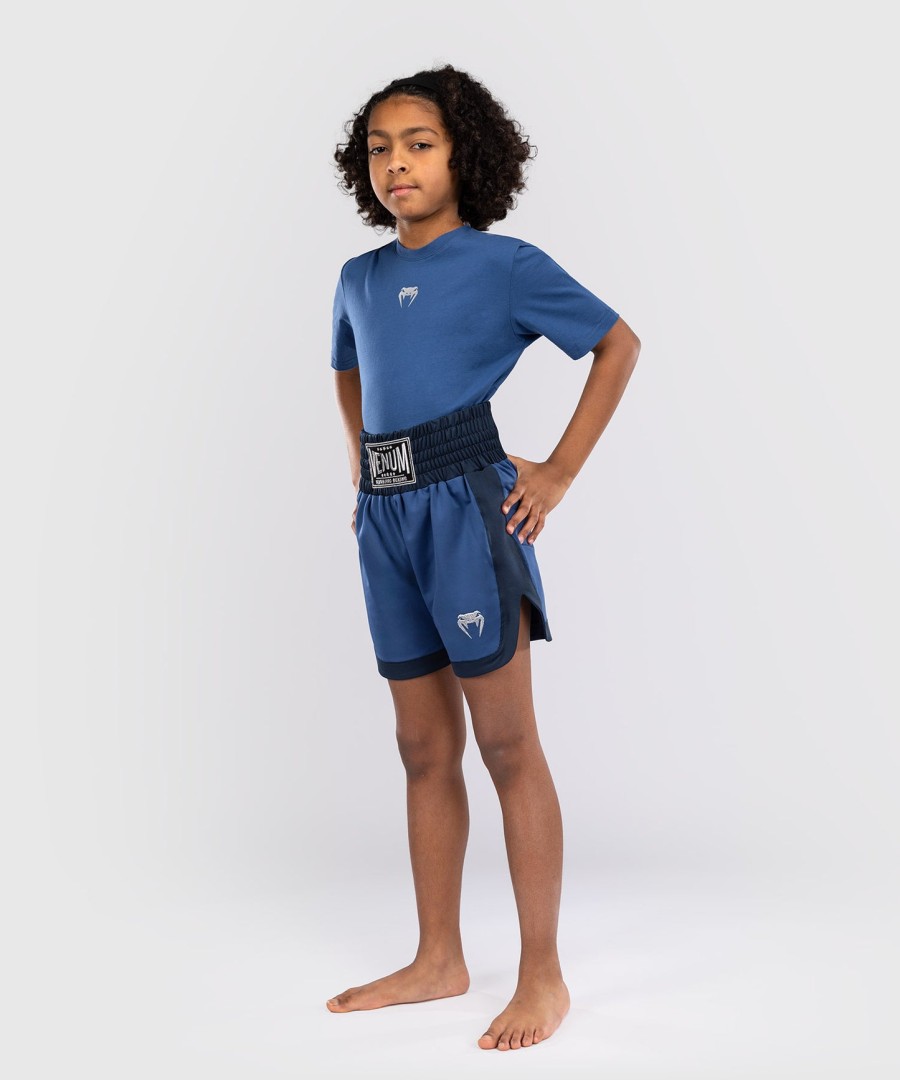 calção de boxe infantil clássico venum - azul royal