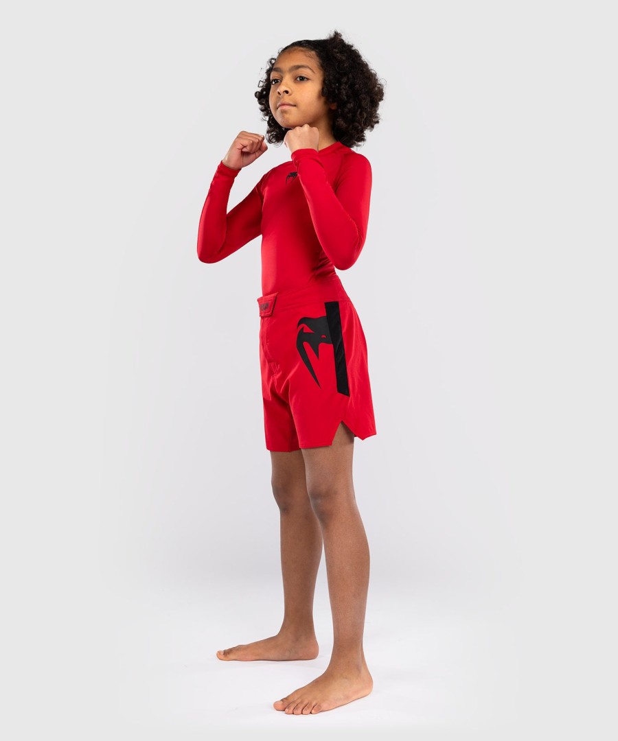 calções de luta venum light kids - vermelho cereja