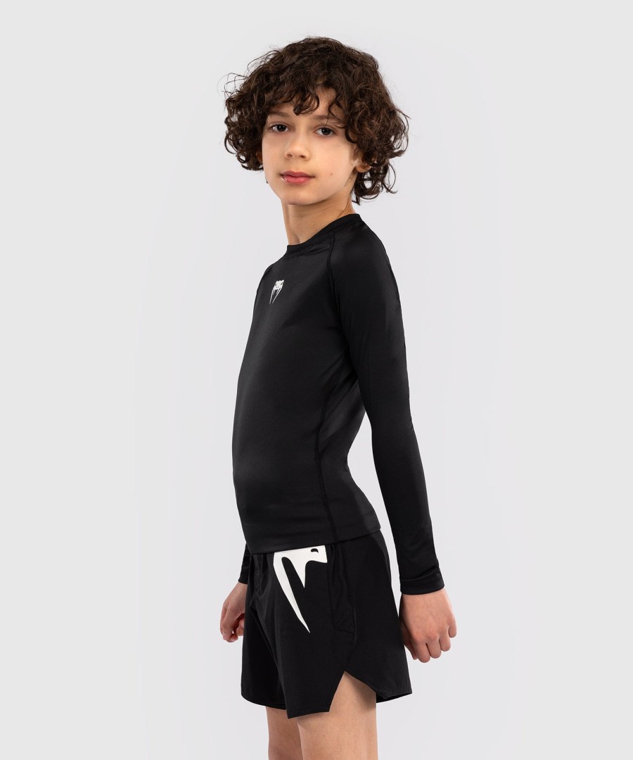 camiseta de proteção solar infantil venum contender de manga comprida - preta
