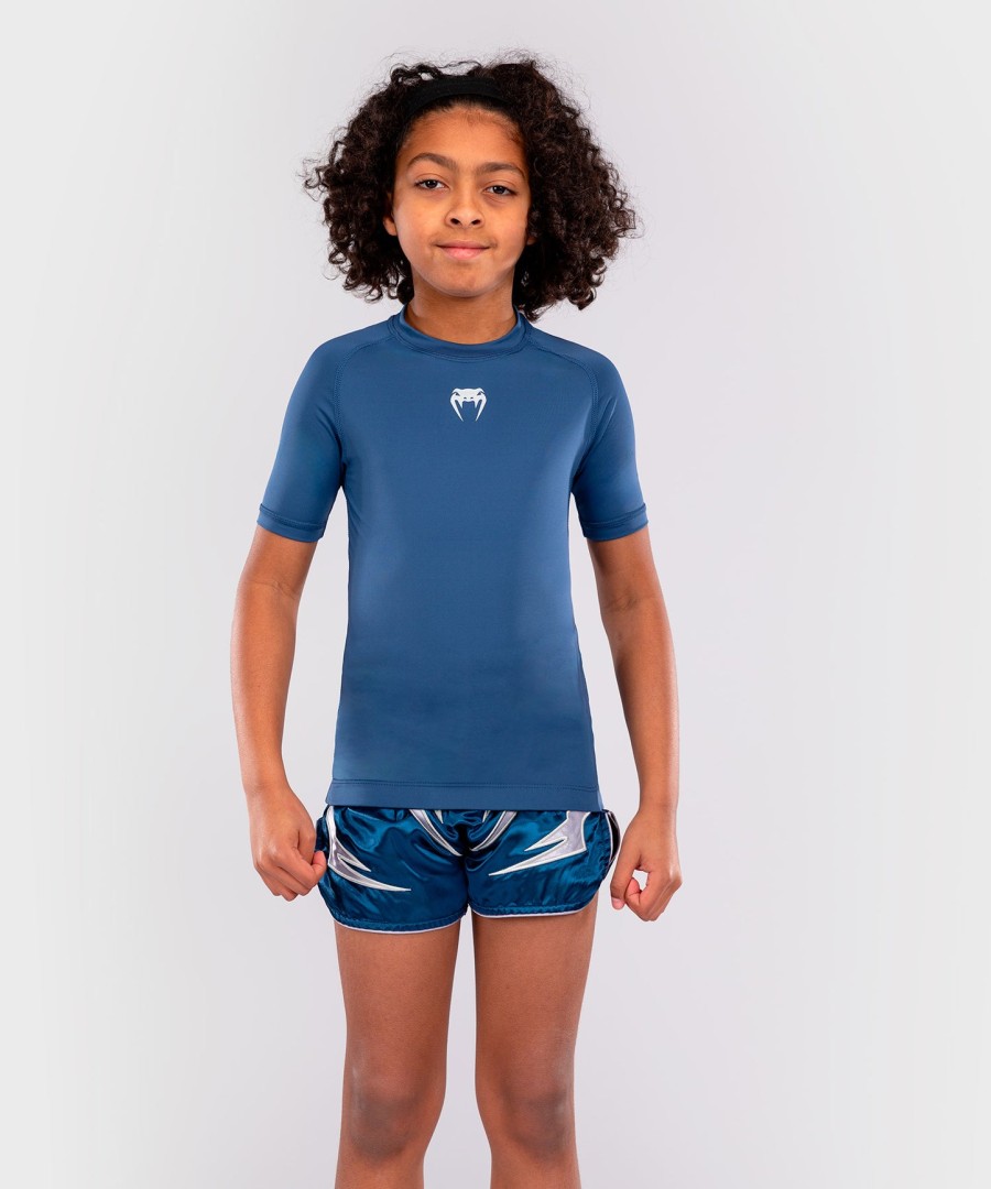 camiseta de proteção solar infantil venum contender de manga curta - azul royal