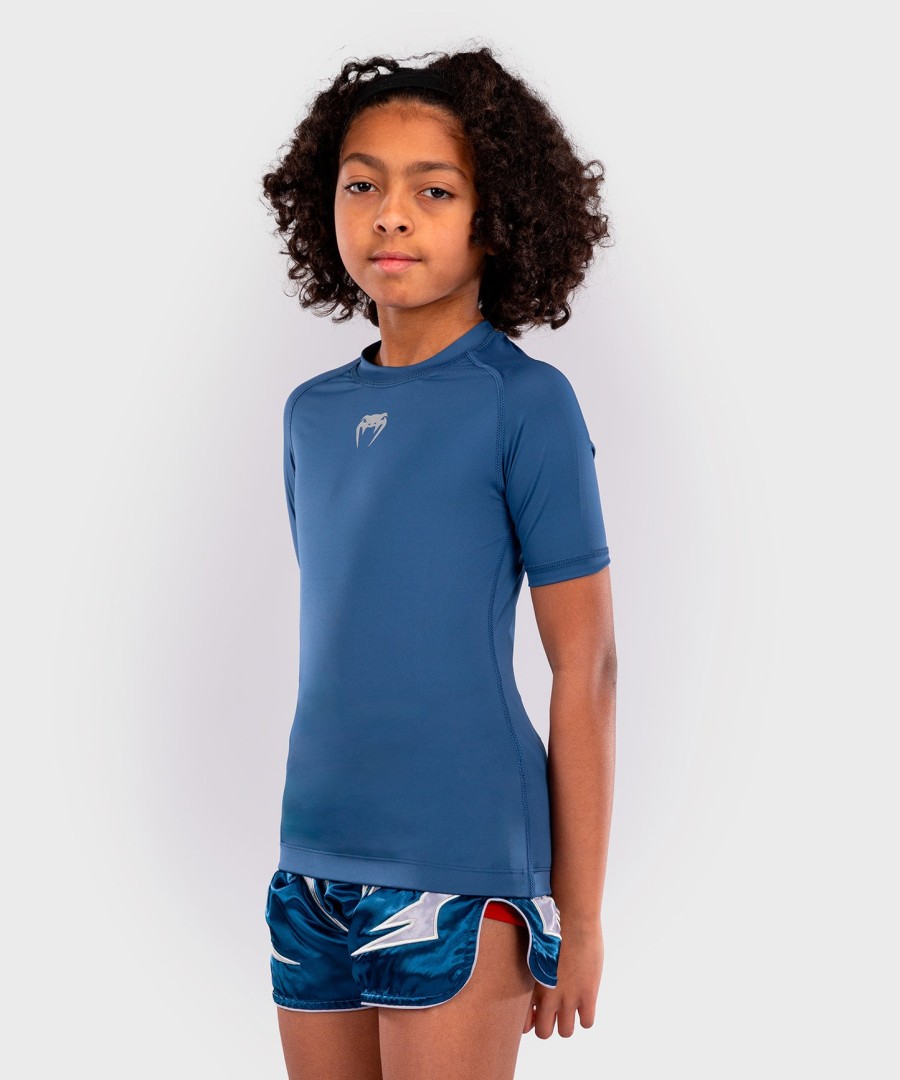 camiseta de proteção solar infantil venum contender de manga curta - azul royal