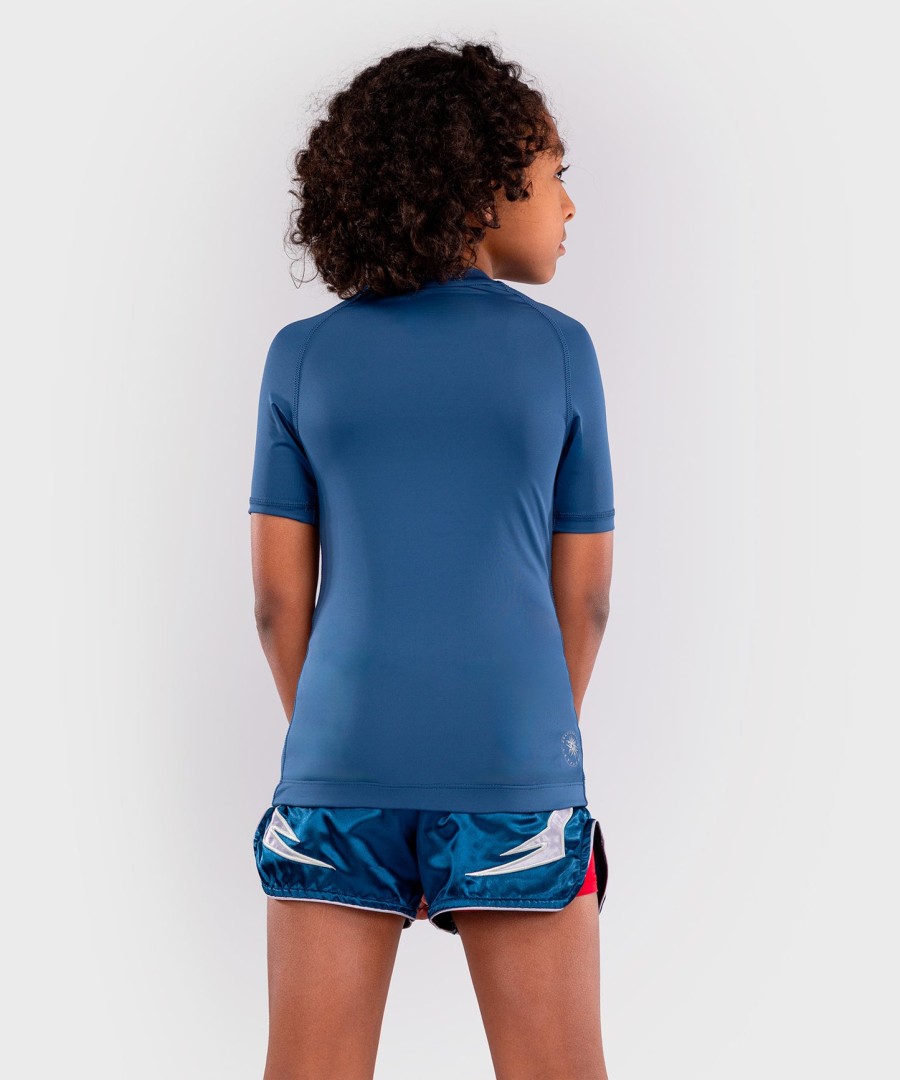 camiseta de proteção solar infantil venum contender de manga curta - azul royal