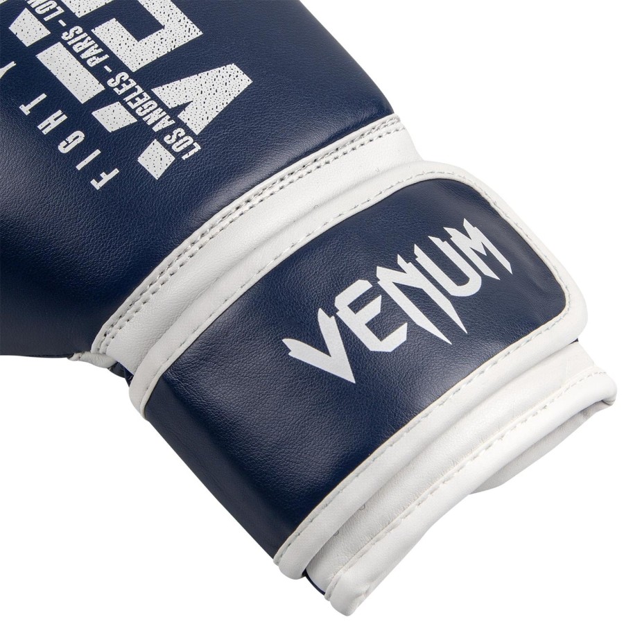 luvas de boxe infantis venum signature - azul marinho