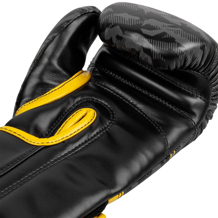 luvas de boxe infantis venum okinawa 2.0 - pretoamarelo
