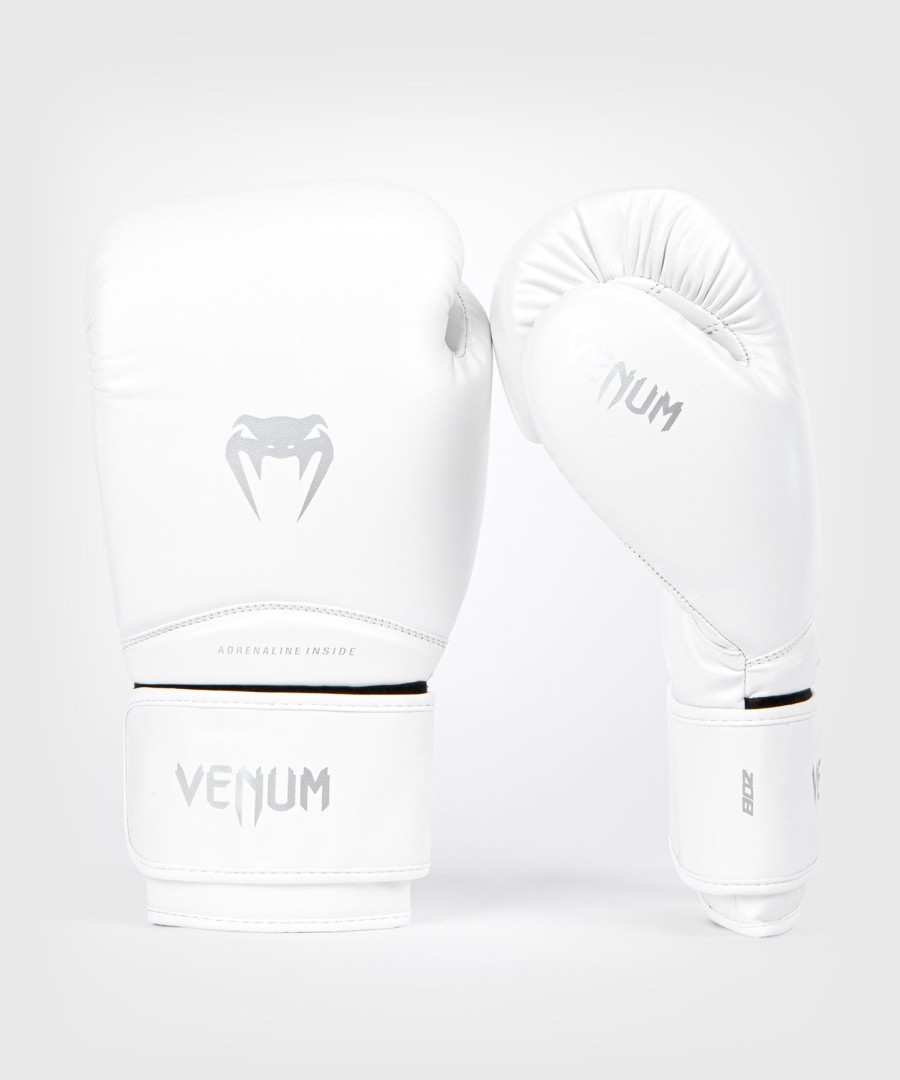 luvas de boxe infantis venum contender 1.5 - brancoprateado
