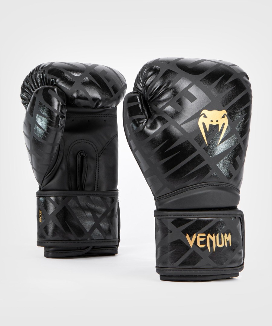 luvas de boxe infantis venum contender 1.5 xt - preto e dourado
